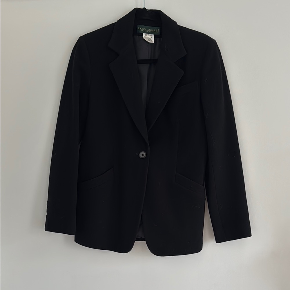 Harve Benard woool and cashmere  Black blazer coat